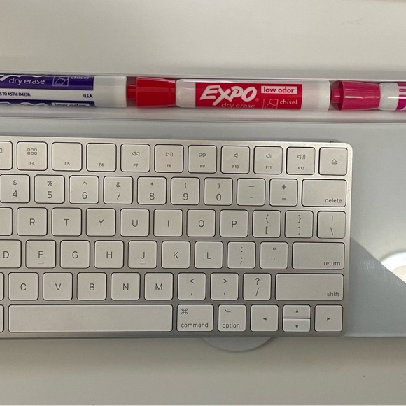 glass desktop whiteboard dry eraser board keyboard stand - Picture 4 of 7